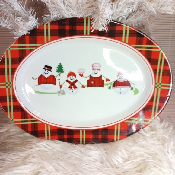 80s Dylan Designs Christmas Platter - Picture 1 of 7